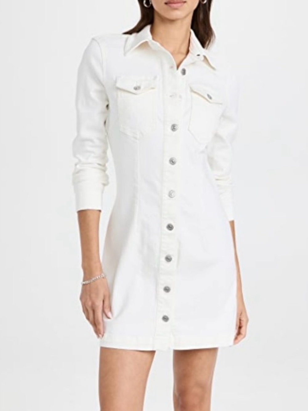 7 For All Mankind Ecru Denim Button Up Dress. Women’s Size XS